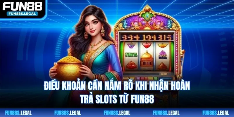 Điều khoản cần nắm rõ khi nhận hoàn trả slots từ FUN88